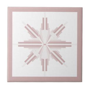 Kunstdeco-elementen in lichtbruin tegeltje