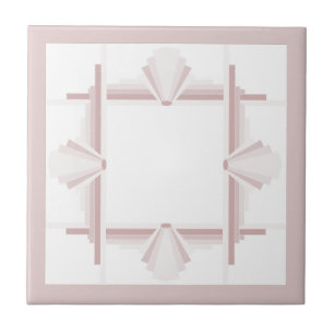 Kunstdeco-elementen in lichtbruin tegeltje