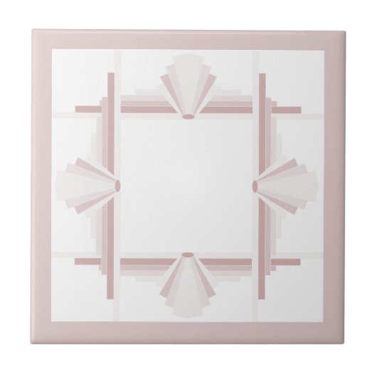 Kunstdeco-elementen in lichtbruin tegeltje (Voorkant)