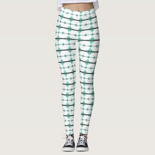 Kunstdeco-elementen in lichtgroen leggings (Voorkant)