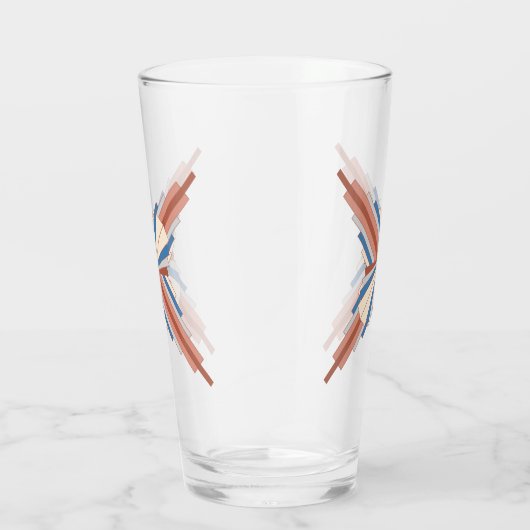 Kunstdeco-elementen in roos goud, bruin en blauw glas (Rechts)