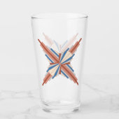 Kunstdeco-elementen in roos goud, bruin en blauw glas (Voorkant)