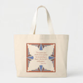 Kunstdeco-elementen in roos goud en blauw grote tote bag (Voorkant)