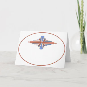 Kunstdeco-elementen in roos goud en blauw kaart