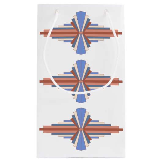 Kunstdeco-elementen in roos goud en blauw klein cadeauzakje (Achterkant)