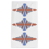 Kunstdeco-elementen in roos goud en blauw klein cadeauzakje (Voorkant)