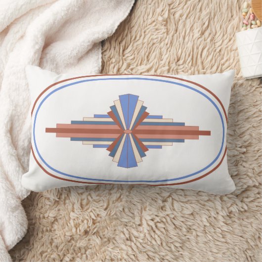 Kunstdeco-elementen in roos goud en blauw kussen (Deken)