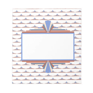 Kunstdeco-elementen in roos goud en blauw notitieblok