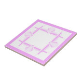 Kunstdeco-elementen in roze tegeltje (Zijkant)
