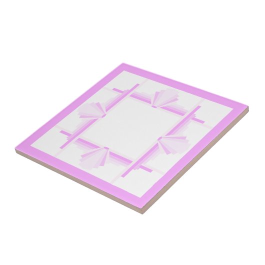 Kunstdeco-elementen in roze tegeltje (Zijkant)