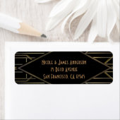 Kunstdeco Gatsby Glam Wedding van Black & Gold 20 Etiket (Insitu)