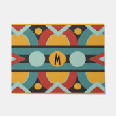 Kunstdeco geometrisch met initiaal monogram deurmat (Voorkant)