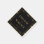  kunstdeco geometrische bruiloft uit de jaren 20 servet (Hoek)