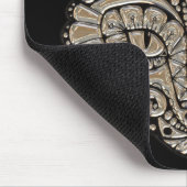 Kunstdeco goud en zwarte Egyptische kat Muismat (Hoek)