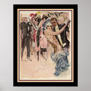 Kunstdeco Jazz/dansers uit 1920 Poster