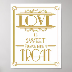 Kunstdeco-liefde voor het stralen van 20 is een mo poster