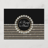 Kunstdeco Moderne horizontale strepe glitter Briefkaart (Voorkant)