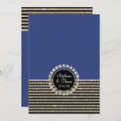 Kunstdeco Moderne horizontale strepe glitter Menu (Voorkant / Achterkant)