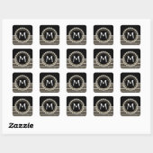Kunstdeco Moderne horizontale strepe glitter Vierkante Sticker (Vel)