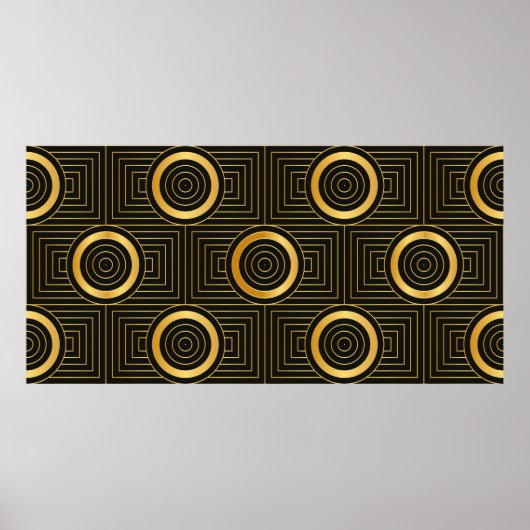 Kunstdeco naadloos  behang poster (Voorkant)