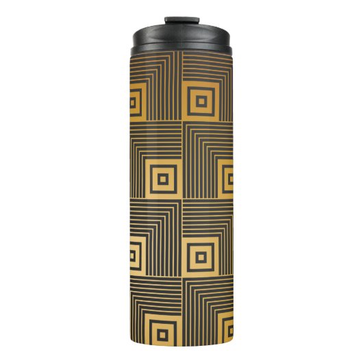 Kunstdeco naadloos  behang thermosbeker (Voorkant)