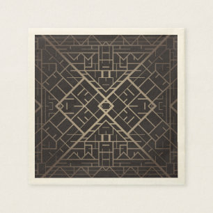 Kunstdeco, nouveau, zilver, zwart, elegant, chic, servetten