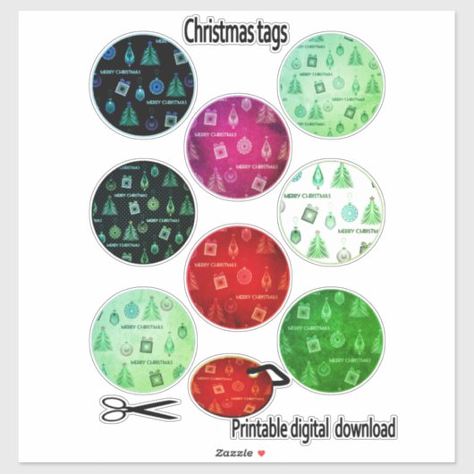 Kunstdeco retro-stijltekendoos sticker (Vel)