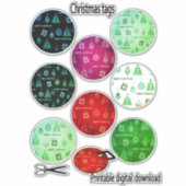 Kunstdeco retro-stijltekendoos sticker (Voorkant)