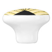 Kunstdeco voor design gele keramische knop (Zijkant)