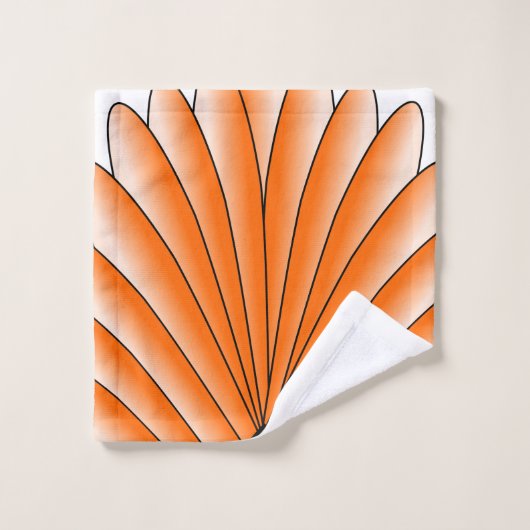 Kunstdeco voor ontwerp Oranje doekset Bad Handdoek (Wasdoekje)