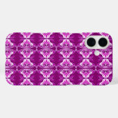 Kunstdecobehangpatroon - diep paars en wit Case-Mate iPhone case (Achterkant (horizontaal))