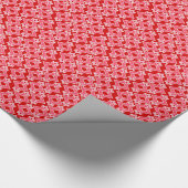 Kunstdecobehangpatroon, donkerrood en roze cadeaupapier (Hoek)