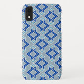 Kunstdecobehangpatroon, grijs / grijs en blauw Case-Mate iPhone case (Achterkant)