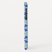 Kunstdecobehangpatroon, grijs / grijs en blauw Case-Mate iPhone case (Achterkant/links)