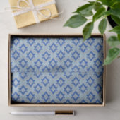 Kunstdecobehangpatroon, grijs / grijs en blauw tissuepapier (Geschenk)