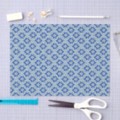 Kunstdecobehangpatroon, grijs / grijs en blauw tissuepapier (Craft)