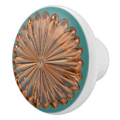 Kunstdecoder en blauwgroen ontwerp van ventilators keramische knop (Rechts)