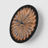 Kunstdecoder en zwarte ventilatorshell ronde klok (Hoek)