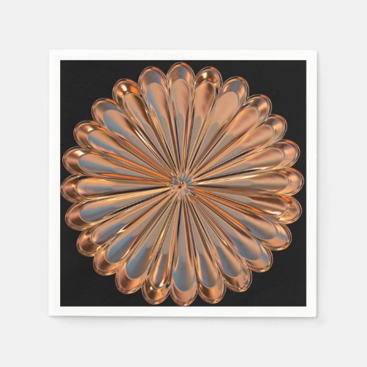 Kunstdecoder en zwarte ventilatorshell servet (Voorkant)