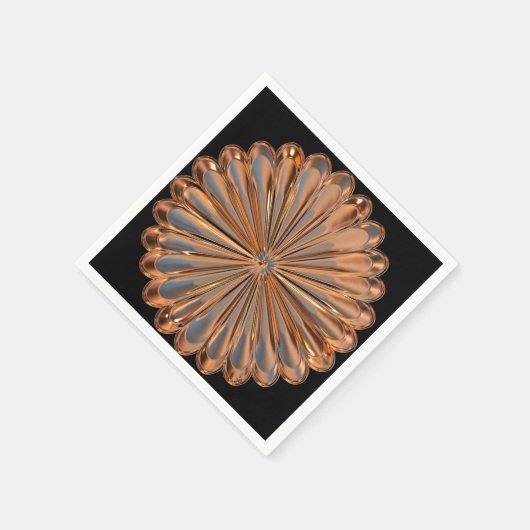 Kunstdecoder en zwarte ventilatorshell servet (Hoek)