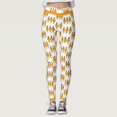 Kunstdecoelement in lichte oranje Leggings (Voorkant)
