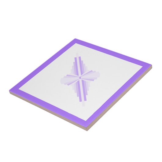 Kunstdecoelementen in lichte puren tegeltje (Zijkant)