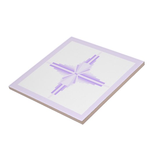 Kunstdecoelementen in lichte puren tegeltje (Zijkant)