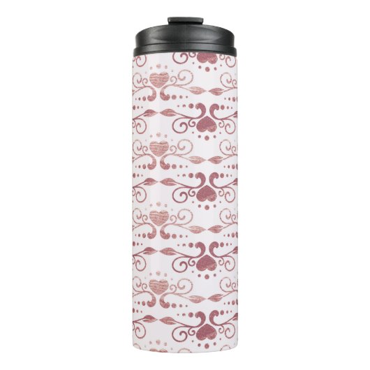 Kunstdecopatroon.  behang. Japans of c Thermosbeker (Voorkant)