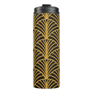 Kunstdecopatroon. decoratieversiering. thermosbeker