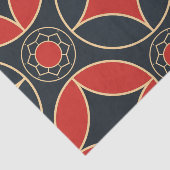 kunstdecopatroon in rood en zwart tissuepapier (Detail)