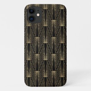 Kunstdecopatroon voor zwart en goud iPhone 11 hoesje
