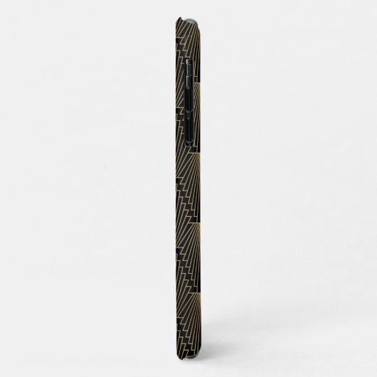 Kunstdecopatroon voor zwart en goud Case-Mate iPhone case (Achterkant/links)