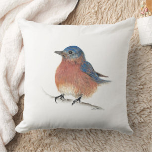 Kunstdecor voor prachtige Bluebird Waterverf Kussen