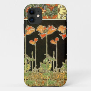 Kunstdécoratifs (oranje bloemen) van Alphonse Muc iPhone 11 Hoesje